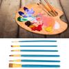 6pcs Wooden Handle Drawing Pen Nylon Hair Paint Brush Set Art Craft Watercolor Painting(Blue)