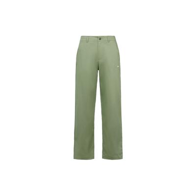 Solid Color Logo Embroidered Loose Straight-Leg Casual Pants Men Bottoms Oil-Green FD0406-386