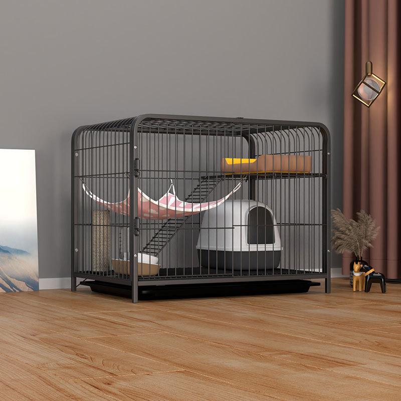 Pet Cage Double Layer Cat Villa Iron Cage Villa Pet House Cat Nest Climbing Frame