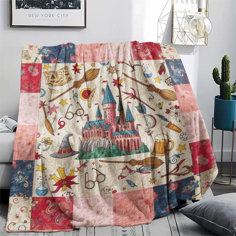 1 Pezzo Coperta in Flanella con Stampa Cartone Animato, Alta Qualità Confortevole per Tutte le Stagioni, Decorazione per la Casa, Calore e Comfort, Perfetta per Regalo di Natale Compleanno