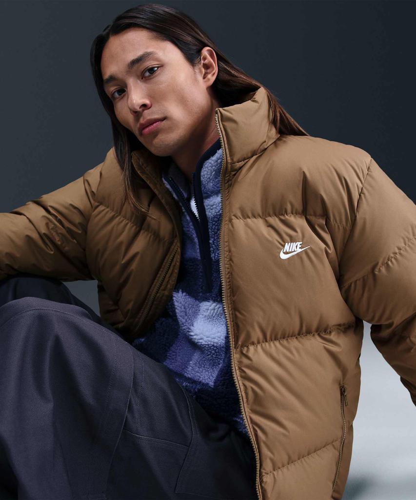 Nike Sportswear Club Therma Fit Padded Jacket M - Mosswood Brown:White / Ib2976-235