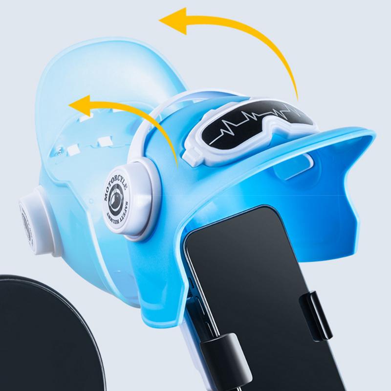 1pcs Motorcycle Mobile Phone Holder Universal Phone Holder Small Helmet Phone Stand With Sun Visor Waterproof Bracket Sunshade