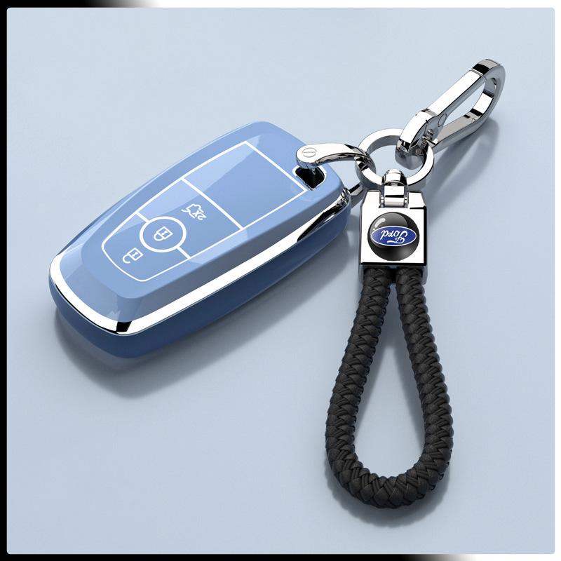 Ford Escort Key Case with Diamond Platinum Decoration for Men & Women, 2021 Model