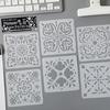 6 Pcs Flowers Stencils Drawing Stencils Leaf Templates For Creative Scrapbook Pages And DIY Home Projects