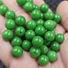 Emerald Green Jade Round Beads for Jewelry Making - Handmade Loose Gemstone Beads for Bracelet and Necklace