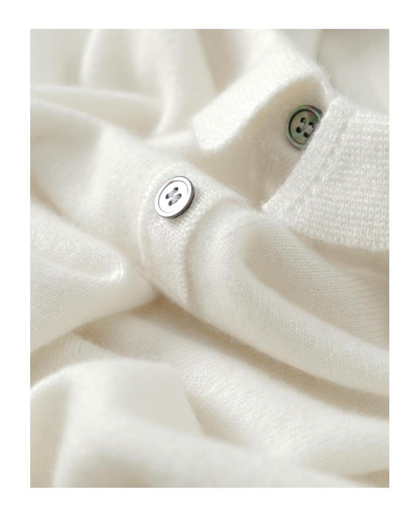 Kang Sai Ni 100% Pure Cashmere Women's Long Sleeve Slimming Pullover Sweater with Small Lapel - Autumn/Winter Casual Versatile Style.