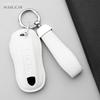 Dermis Genuine Leather Auto Key Fob Cover Case Housing Fit For Porsche Panamera Cayenne 971 911 9Ya Boxster 3 Buttons Protected Remote Bag Auto