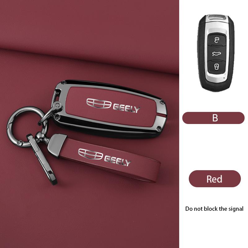 Zinc Alloy Auto Key Fob Cover Case Housing Fit For Geely Emgrand X7 Gs Gx3 Gt Gc9 Ec7 Gc715 Ec718 Englon Sc3 Atlas Pro Keyless Auto Accessories