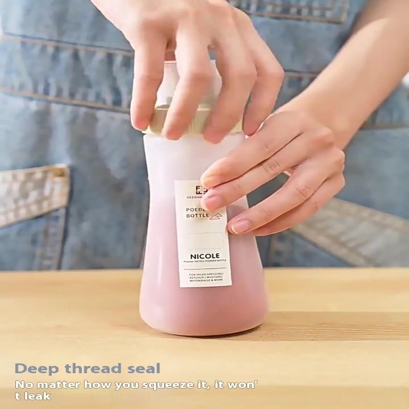 Seasoning Bottle Pepper Spice Dispenser Salt Sugar Squeeze Jar Bbq Coffee Powder Container Kitchen Sorting Storage Supplies