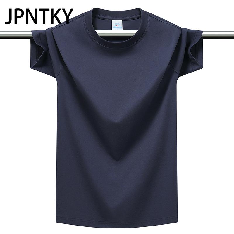 JPNTKY Cotton Short Sleeve T-shirt Men's Fashion Loose Half Sleeve Shirt Printed Compassionate Shirt