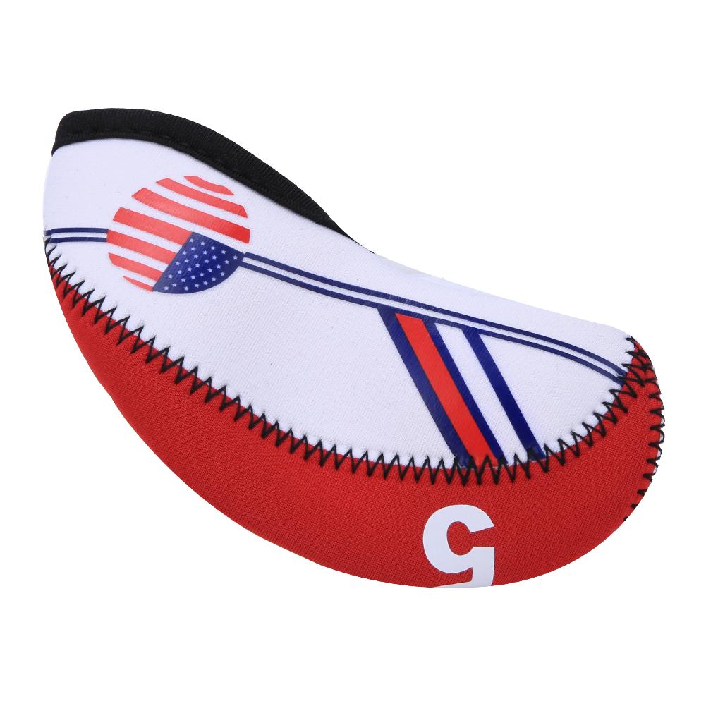 10PCS Cloth Portable Golf Club Headcover Practical Putter Head Cover Sports Entertainment AccessoryRed