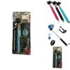 Stainless Steel Section Telescoping Selfie Stick With Bluetooth Remote For Travel Photography