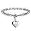 New   Copper noble Heart 26 Letteres chain Bracelets for women Fashion Designer  party wedding Jewelry gifts