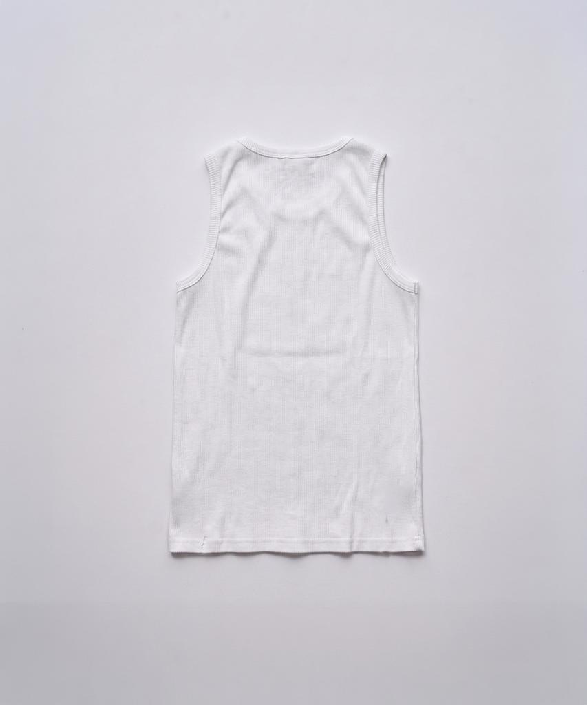Seopiseuedisyeon Damaged Ribbed Sleeveless White