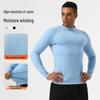 Men's Quick-Dry High-Elasticity Nylon Sports Tights - Long Sleeve, Breathable, for High-Intensity Training.