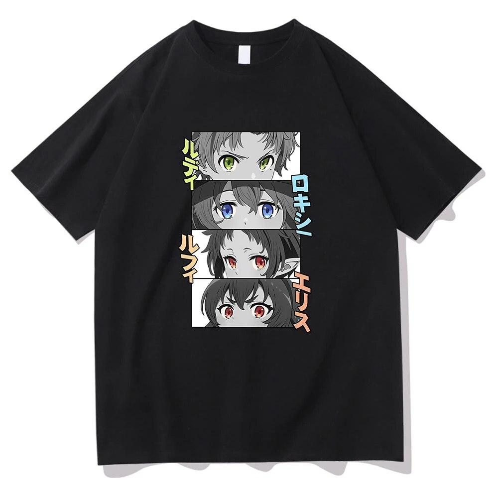Mushoku Tensei T Shirt Unisex Harajuku Graphic Kawaii Rudeus Sylphiette Tshirt Unisex Anime Unisexga Cartoon Casual Cotton Tees Shirts Unisex