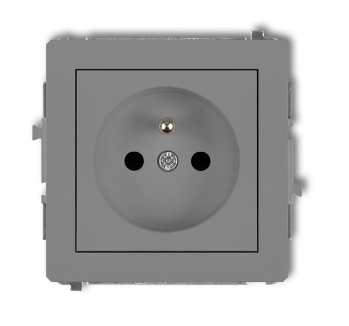 Deco Single Socket Z/U 2P+Z Matte Gray 27Dgp-1Zp