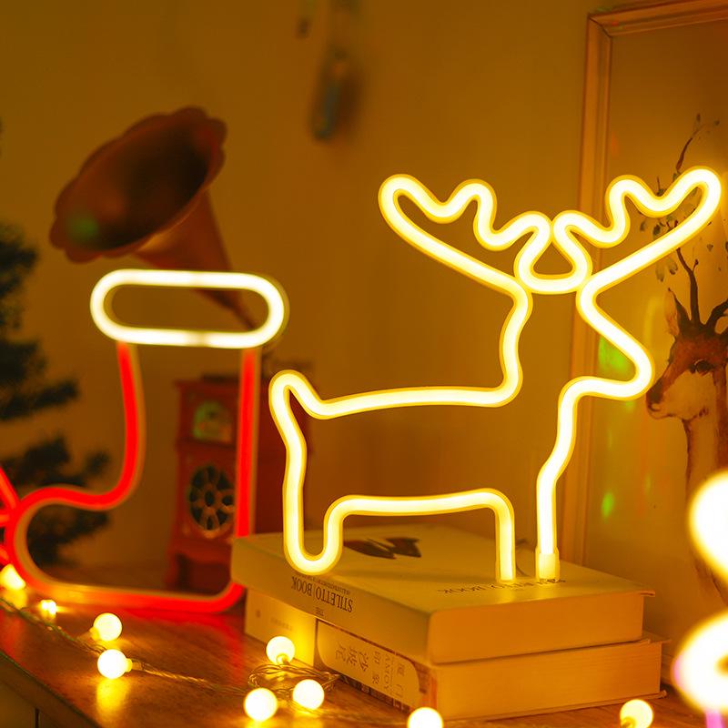 Christmas Neon LED Night Light - Influencer-Inspired Holiday Bedroom Decoration