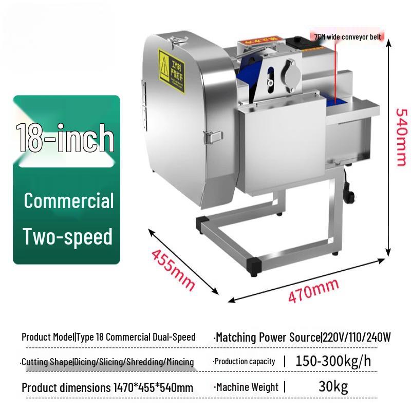 Commercial Dual-Speed Automatic Multi-Function Vegetable Slicer