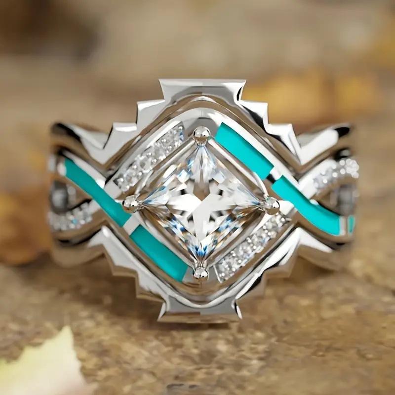 

Великолепные роскошные кольца для женщин, свадебные помолвочные аксессуары, уникальное женское кольцо, модная бижутерия, подарки No. 10