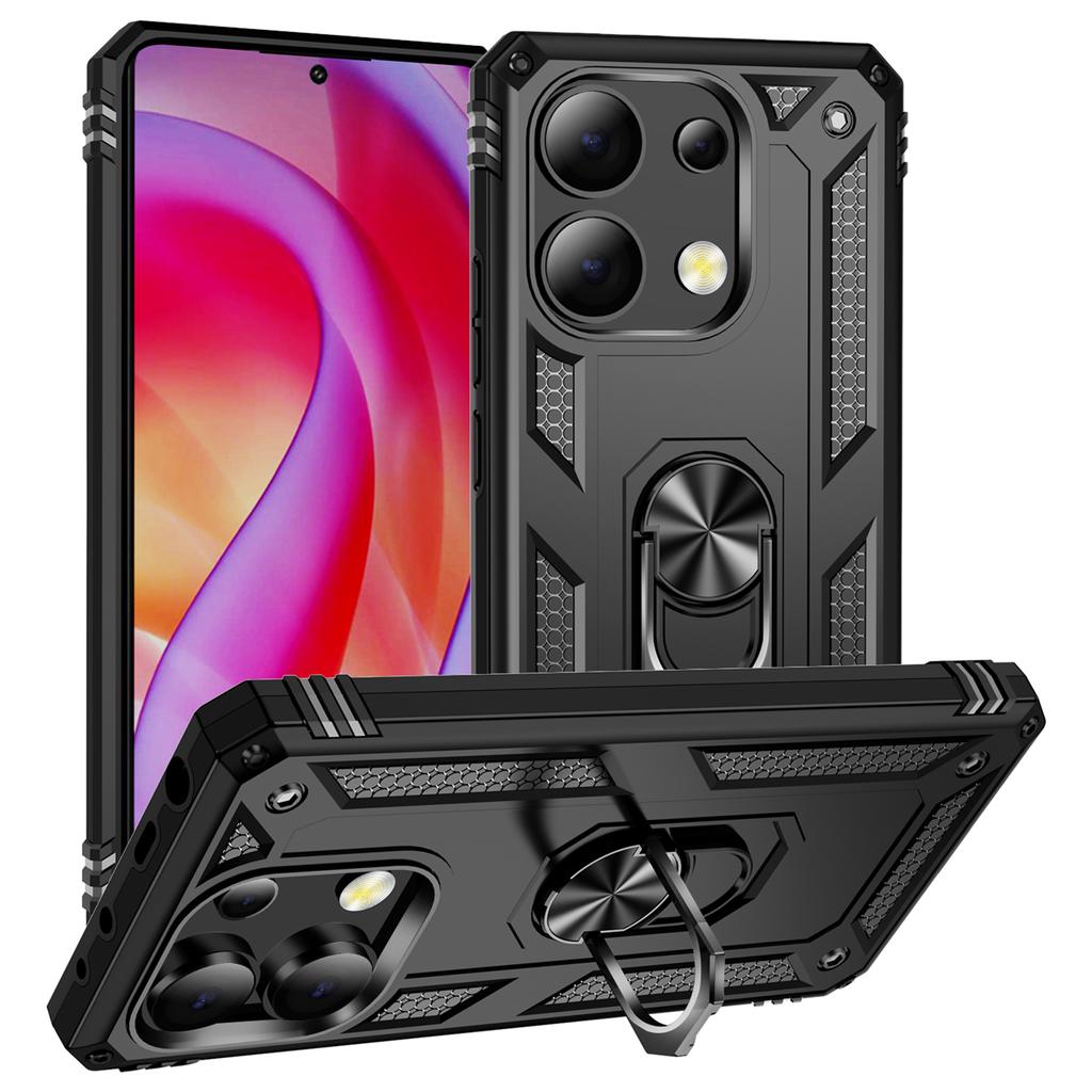 Do Xiaomi Redmi Note 13 4G Etui PC+TPU Wstrząsoodporne etui na telefon z podstawką