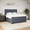Maison Exclusive - Sommier à lattes de lit et matelas Gris foncé 180x200cm Velours