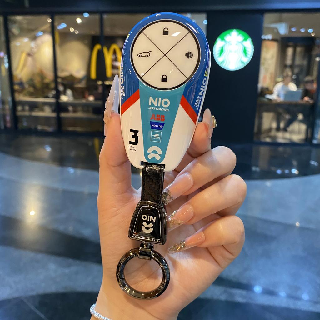 Car Remote Key Case Cover for Nio ET7 ET5 2022 2023 2024 for Weilai NIO ES6 ES8 EC6 ET7 Auto Key Fob Shell Keychain