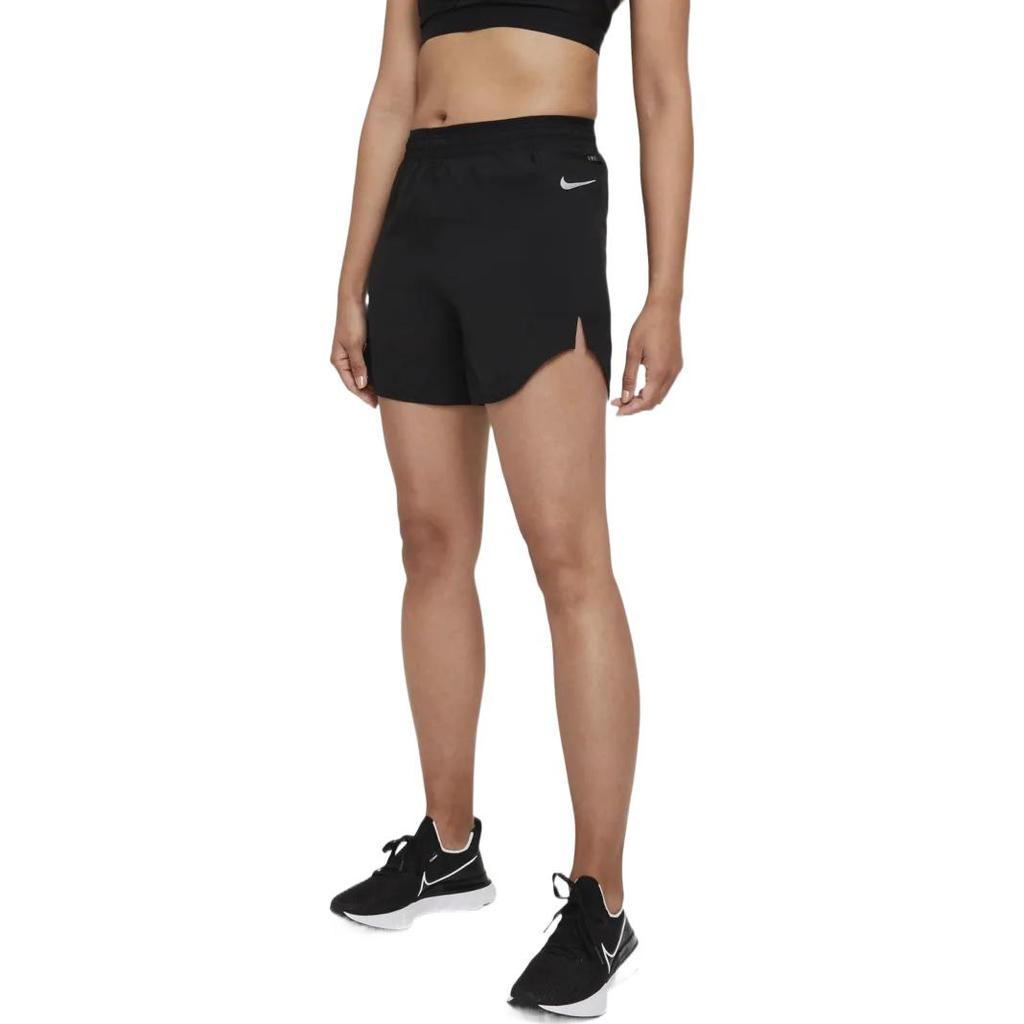 Nike Elastic Waist Solid Color Casual Straight Shorts Women Bottoms Black CZ9577-010