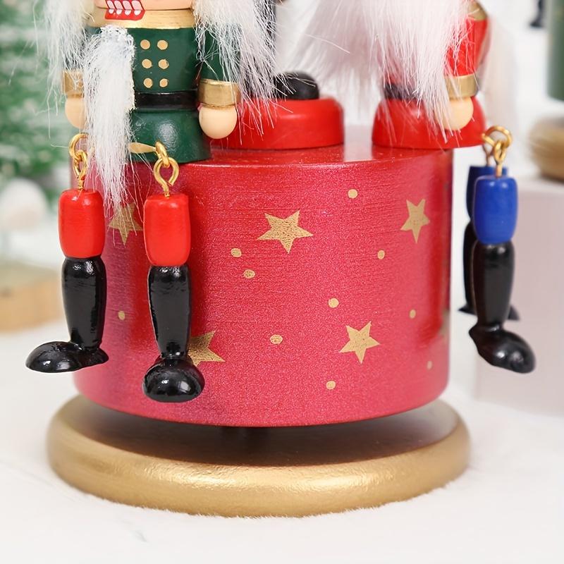 1pc Nutcracker Music Box, Puppet Soldier Ornament, Home Living Room Decoration, Music Box Gift