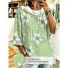 Printed Design Not Textured Women's Plus Size Printed Hooded Top, Elegant Casual Top