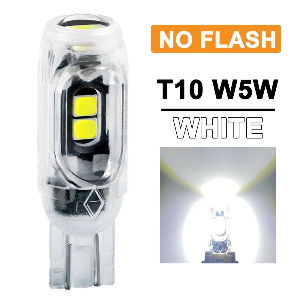 2/10/20 PCS Flash Strobe T10 W5W LED Bulb12V 2835-5SMD 6500K White Car Interior Dome Map Trunk License Plate Wedge Side Lights