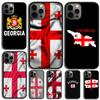 Georgia Flag Phone Case For iPhone 17 Air 16 15 14 13 12 11 Pro Max Plus Max Cover Shell coque