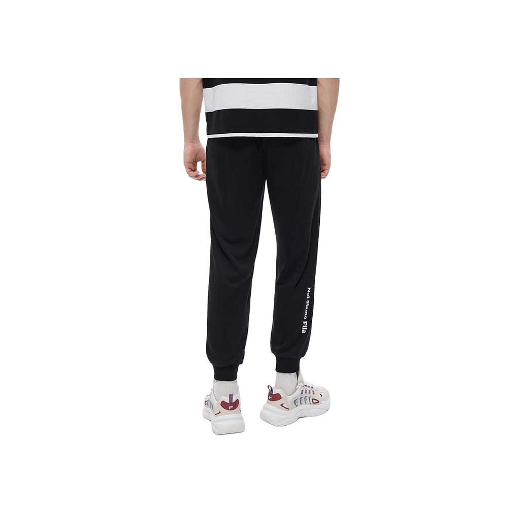 Fila Fusion Fashion Casual Knitted Long Pants Men Bottoms Black T11M333602FBK
