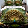 Elegant Peacock Garden Decor Set Multiple Sizes kid's And adults' Bedroom Exquisite 3PC Bedding set, Gift