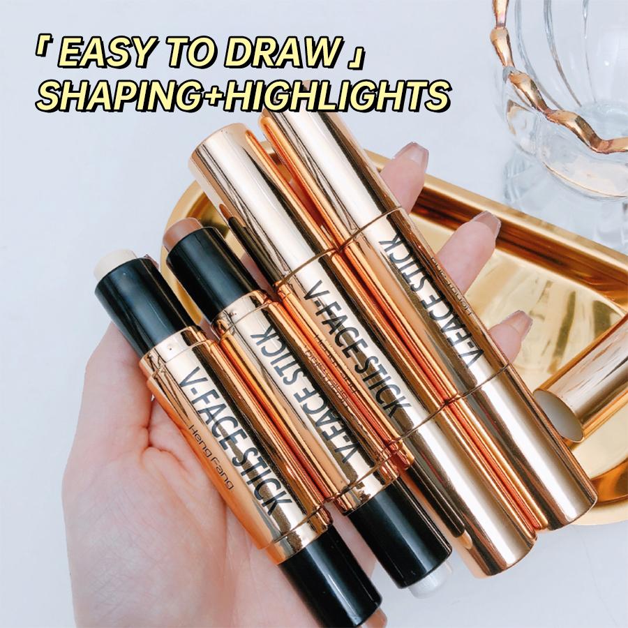 Doppelkopf 2 IN 1 Concealer Highlight Shadow Face Contouring 3D Makeup Contour Corrective Pen