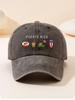 Puerto Rico Embroidered Vintage Washed Baseball Cap Adjustable Casual Hat For Adults