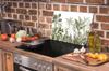 TAGLIERE IN VETRO 52x30 FOGLIE