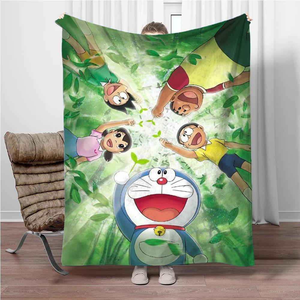 Doraemon Japonský Anime Deku Dívky Kluci Plyšový Dekorační Deku na Pohovku Novinka Teplý Deku na Všechna Roční Období Děti Student Děti Dárek