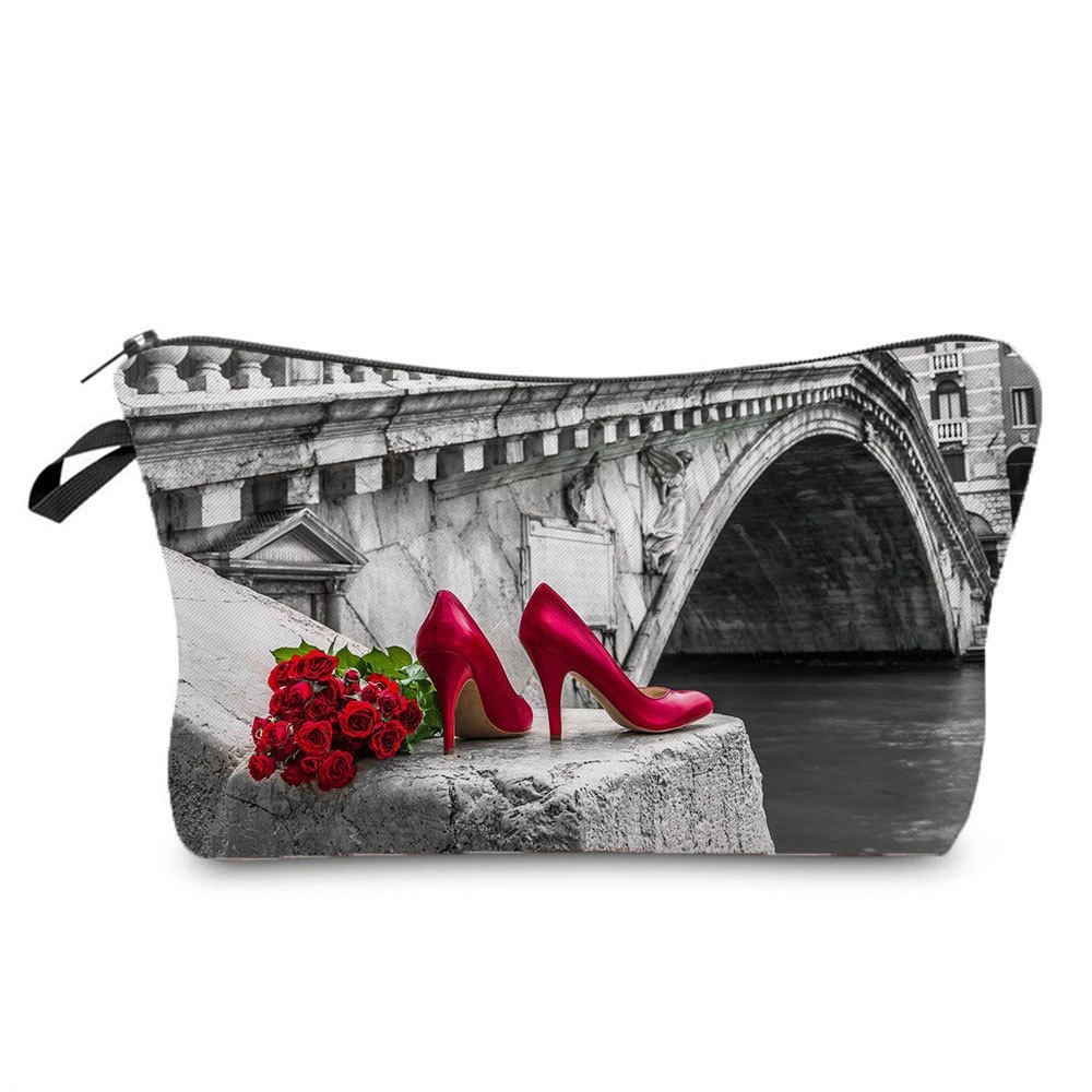 Women Creativity Print Cosmetic Bag Toiletries Organize Travel Storage Case 6691 KTB