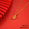 Vietnamese gold-plated necklace for women, long-lasting color, vintage heart-shaped imitation gold jewelry, copper alloy accessory, new clavicle