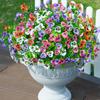 12 Pcs Artificial Pansy Flowers Colorful Long-lasting UV Resistant Faux Silk Flowers Realistic Vibrant Outdoor Flower Bundles