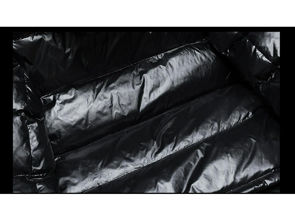 2025 Men's Winter Trendy Glossy White Duck Down Hooded Jacket