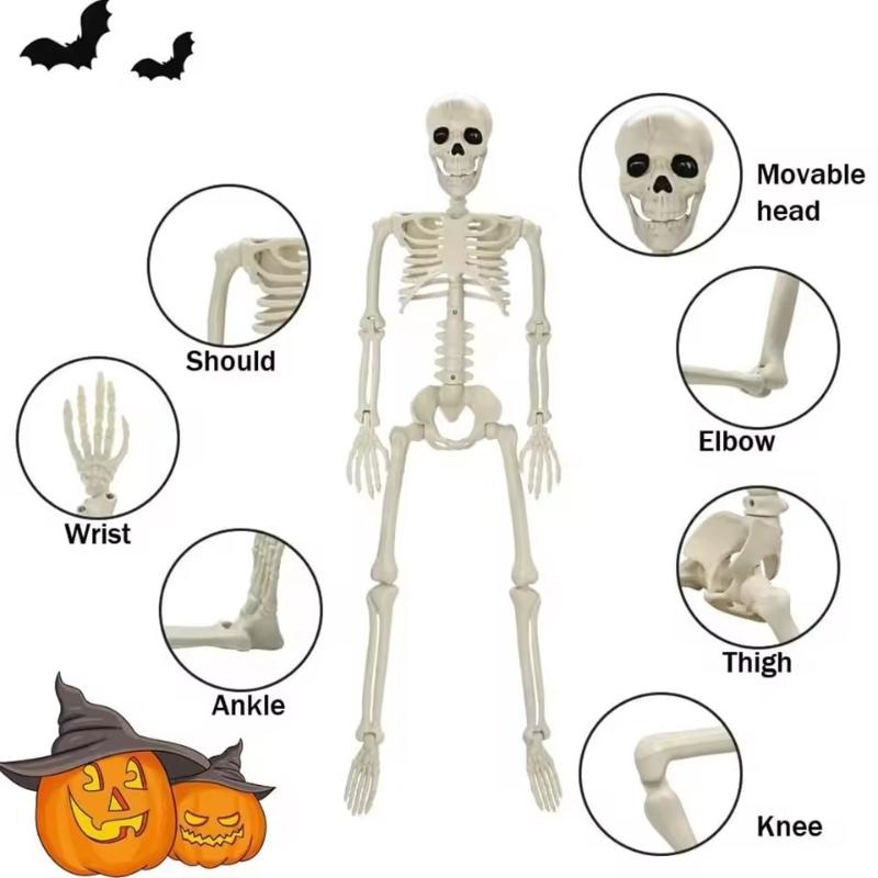 40CM Scary Human Shape Skeleton - DIY Halloween Horror Props, Haunted House Indoor Outdoor Decoration