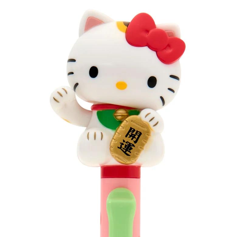 Sanrio Hello Kitty Maneki-Neko Akční kuličkové pero Bílé NOVÉ Postavičky Sanrio