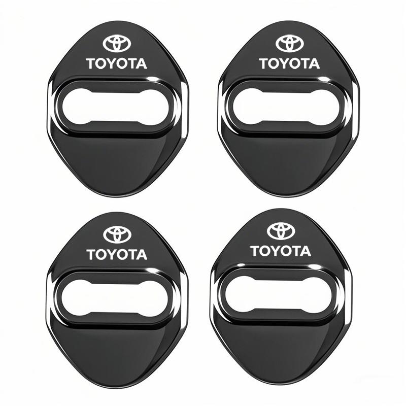 4Pcs Stainless Steel Car Door Lock Cover Case Sticker Accessories For Toyota Corolla Yaris Aygo Prius RAV4 Crown CHR Camry Auris AA9
