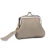Cow Leather Kiss Lock Leather Wallet Keys/Lipsticks/Earphone Small Item Bag Mini Coin Purse  Women
