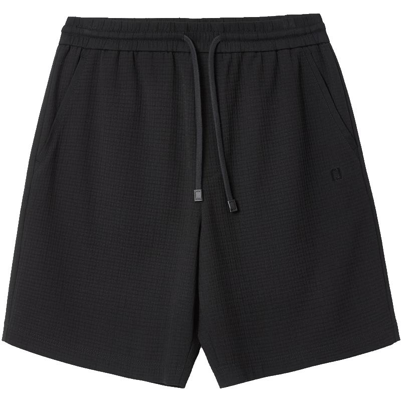 JACK&JONES Men's Embroidered Drawstring Waist Casual Shorts