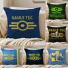 Game V-Vault--T-Tec-c Cushion Cover Silky Short Plush Sofa Pillow Cover Hidden Zipper Soft Dustproof Case for Home Decor