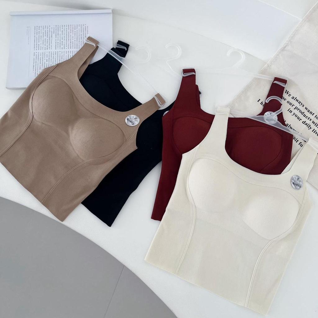 Kašmírově hedvábná bezešvá dámská zeštíhlující vesta s pevnými košíčky