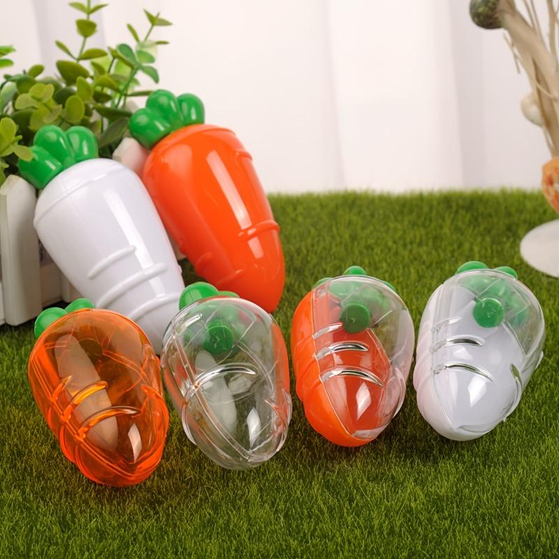 10pcs Carrot-Shape Party Table Centerpiece Plastic Fillable Carrot-Shape Container with Lid Easter Carrot Snack Gift Box Wedding
